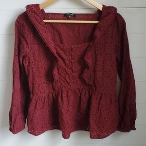 Madewell Eyelet Pom-Pom Top